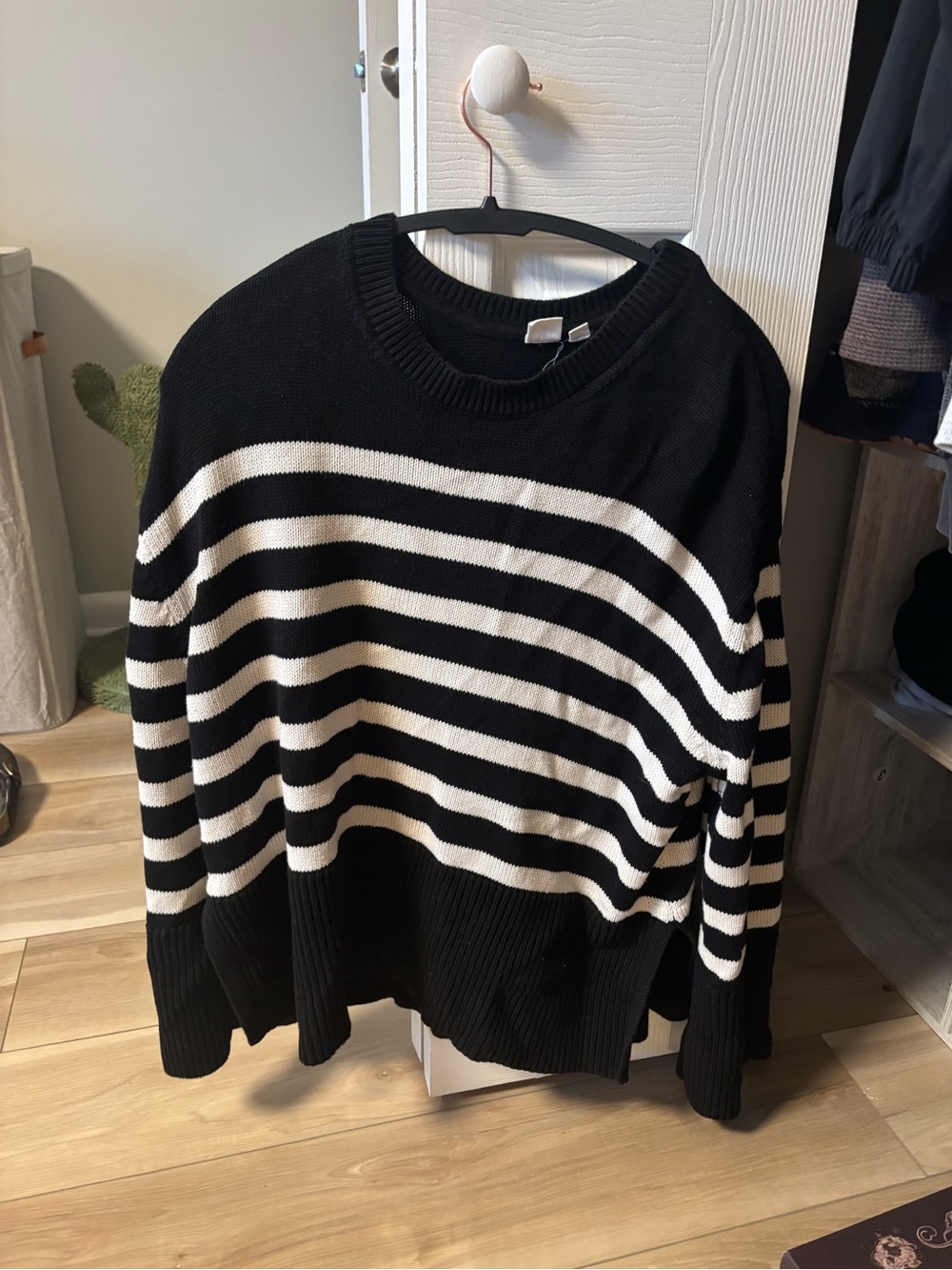 Gap chunky knit striped crew neck sweater